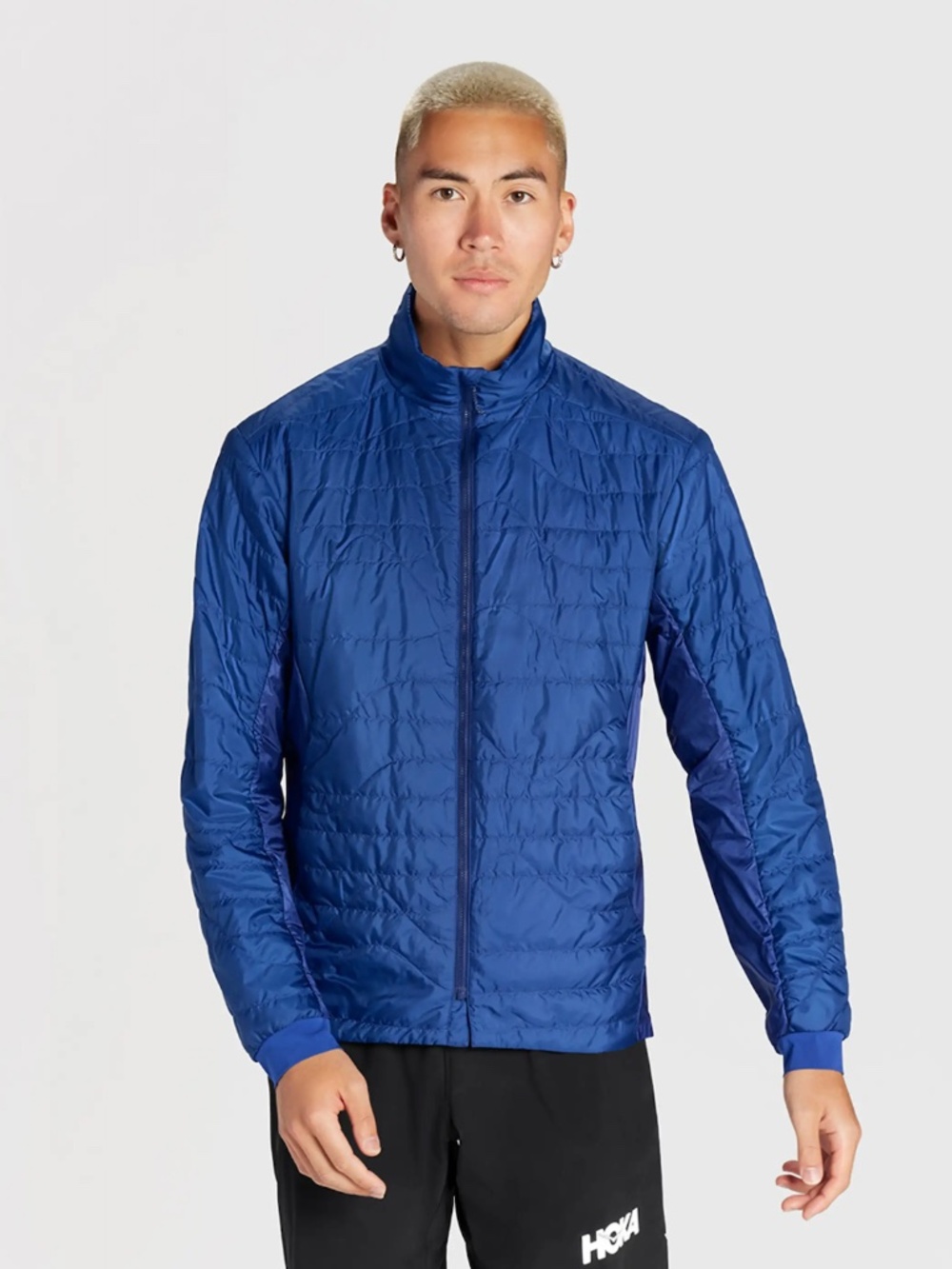 NWT- Hoka Sky Quilt Jacket Mens Small, Blue Running Quilted Packable